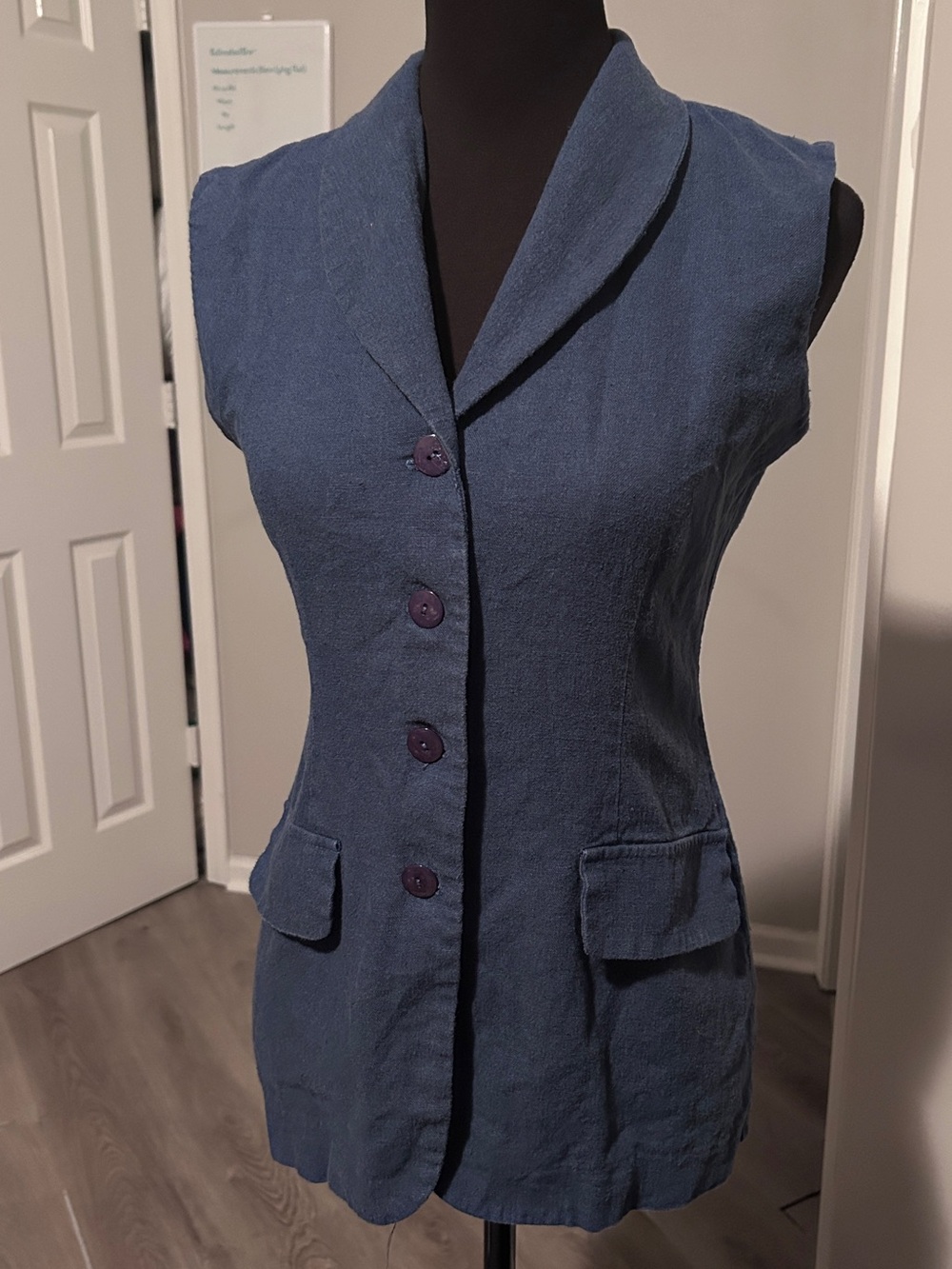 Vintage Rafferty Navy Blue Top | Y2K 90s Minimalist Long Sleeve